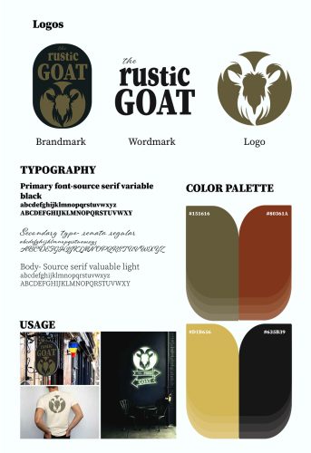 brand guidelines rustic goat